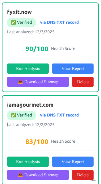 Fyxit Now SEO Analysis - Mobile View 1